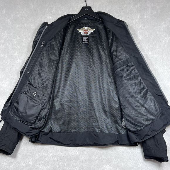 Harley Davidson HDMC Riding Gear Jacket Men’s XL Wings, Skull Back Hit. Black - Picture 11 of 14